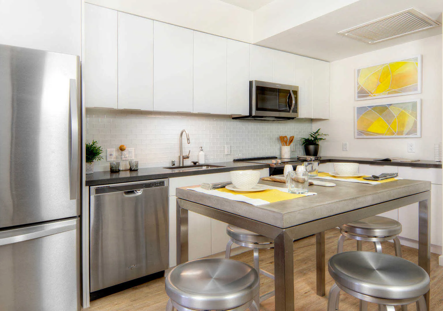Kitchen with Caesarstone Countertops