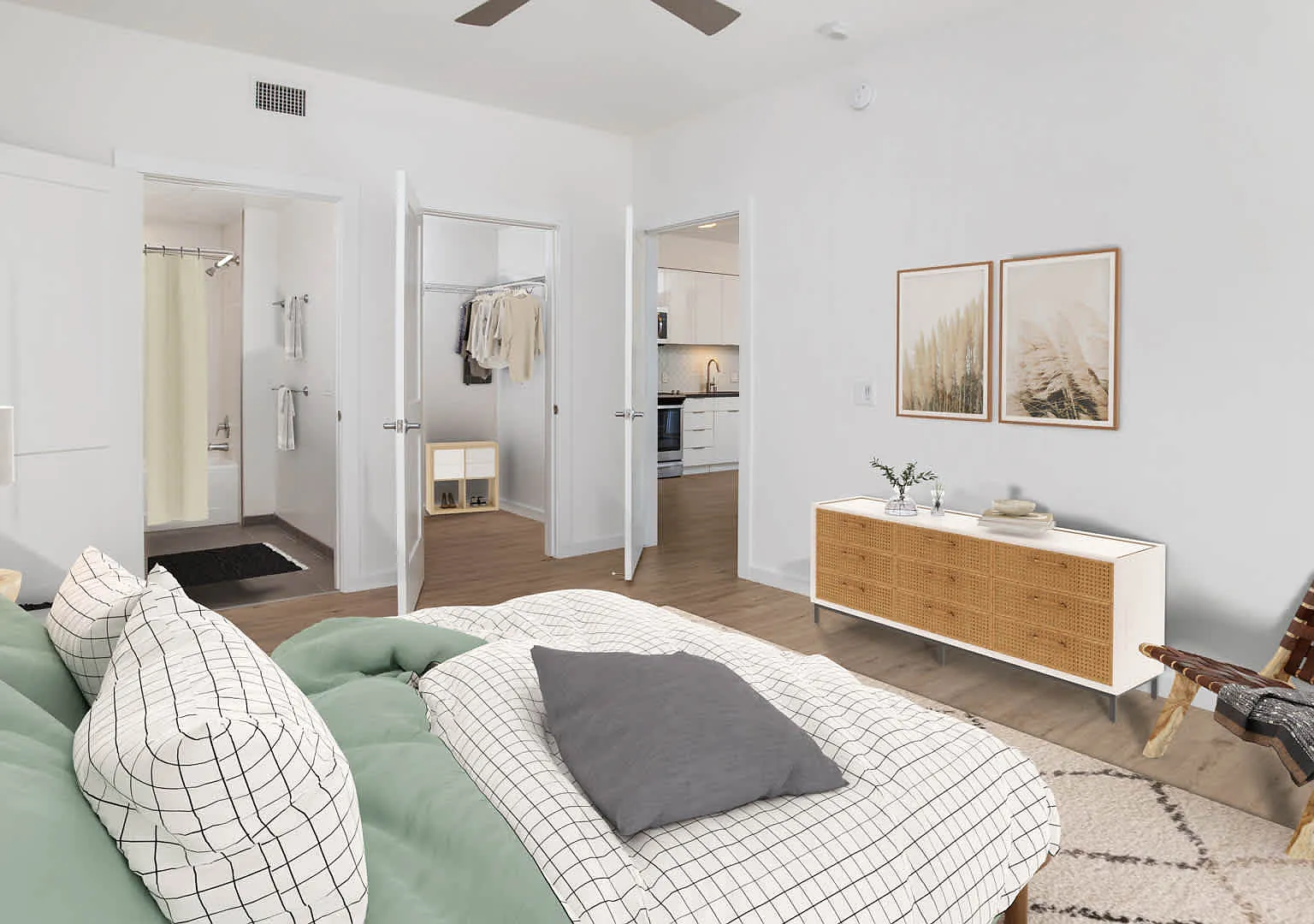 Bedroom with Hard Surface Flooring